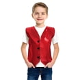 thumbnail image 1 of Hiijoy Boys Carnival Themed Vest Shine Up Square Sequin Sleeveless Tops Kids Stage Performance Vest, 1 of 3