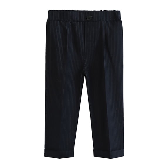 Hiijoy Boys Dress Pants Straight School Uniform Pants Kids Elastic Waist Trousers