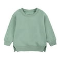 thumbnail image 1 of Hiijoy Boys Lined Sweatshirt Casual Solid Unisex Pullover Top, Green, Sizes 6M-7Y, 1 of 4