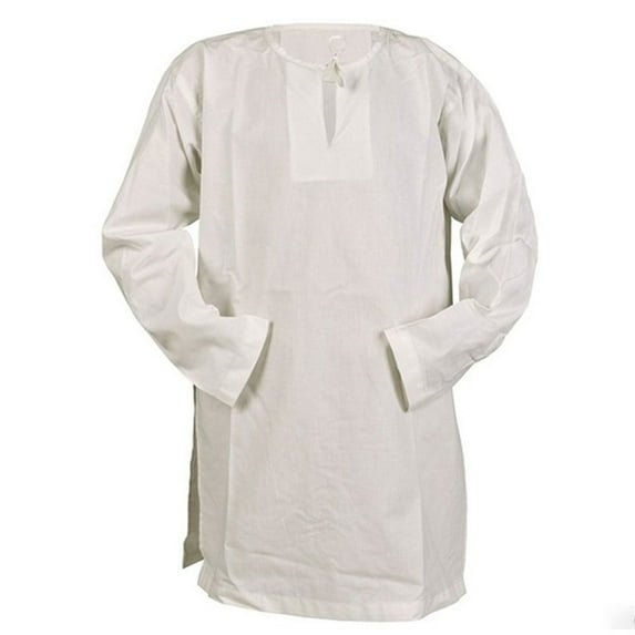 Hiijoy Boys Girls Retro Medieval Shirt Solid Color Long Sleeve Vintage Shirt