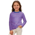 thumbnail image 1 of Hiijoy Boys Girls Striped Long Sleeve T-Shirt Casual Crew Neck T Shirt Top, Sizes 3-14, 1 of 3