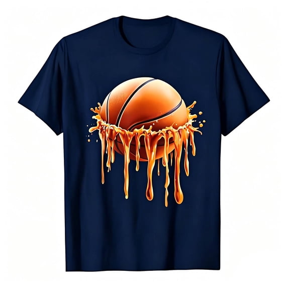 Hiijoy Boys Graphic Tee Basketball Print Short Sleeve Crew Neck T-Shirt Top, Sizes 4-5