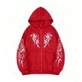 thumbnail image 1 of Hiijoy Boys Halloween Hoodie Graphic Full Zip Hooded Sweatshirt Kids Long Sleeve Pullover, 1 of 4