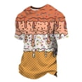 thumbnail image 1 of Hiijoy Boys Orange T Shirt Ice-Cream Print Short Sleeves Round Neck Tee Top, Sizes 2-12, 1 of 5