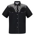 thumbnail image 1 of Hiijoy Boys Short Sleeve Western Shirt Summer Button Up Cowboy Shirt, Sizes 10-11, 1 of 3