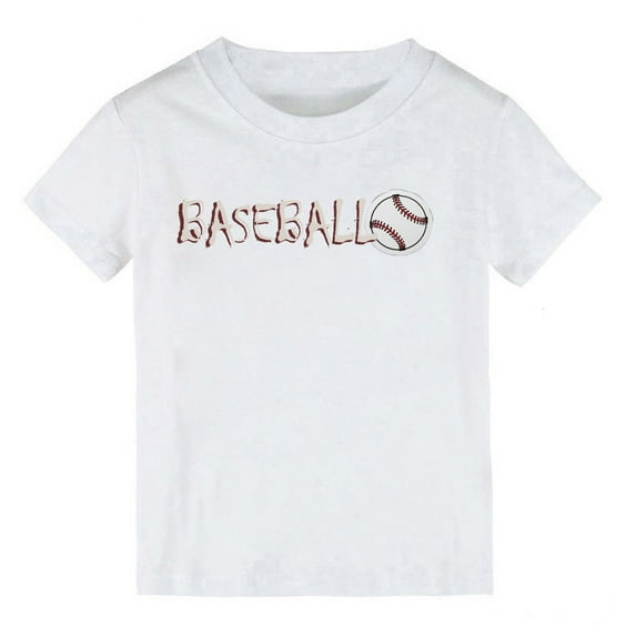 Hiijoy Boys T Shirt Baseball Letter Print Short Sleeved T-Shirt Cotton Graphic Tee