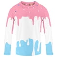 thumbnail image 1 of Hiijoy Boys UPF 50+ Long Sleeve Rash Guard Quick-Dry Ice-Cream Swim Shirt Top, Sizes 11-12, 1 of 3
