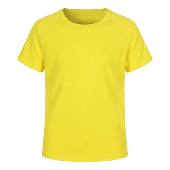 Hiijoy Boys UPF50+ Short Sleeve Rash Guard Solid Quick-Dry Swim Shirt ...