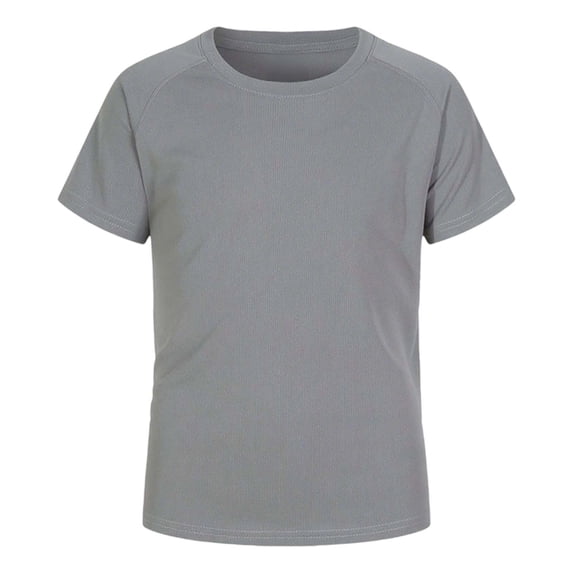 Hiijoy Boys UPF50+ Short Sleeve Rash Guard Solid Quick-Dry Swim Shirt ...