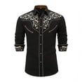 thumbnail image 1 of Hiijoy Boys Western Cowboy Shirt Casual Long Sleeve Button Down Shirt, Sizes 8-9, 1 of 3