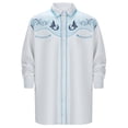 thumbnail image 1 of Hiijoy Boys Western Cowboy Shirt Long Sleeve Button Down Shirt Top, Sizes 10-11, 1 of 3