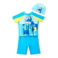 thumbnail image 1 of Hiijoy Children's Buoyancy Swimsuit Short Sleeve One-Piece Swimsuit with Swim Hat, Sizes 4-8, 1 of 5