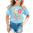 thumbnail image 1 of Hiijoy Girls 100 Days of School Short Sleeve T Shirt Letter Print Casual Kids Tshirt Top, 1 of 3