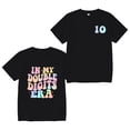 thumbnail image 1 of Hiijoy Girls Black T-Shirt 10Th Birthday Loose Short Sleeves O Neck T Shirt, Sizes 1-10, 1 of 3