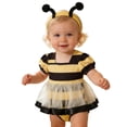 thumbnail image 1 of Hiijoy Girls Bumblebee Outfits Party Cute Romper Headband Set Kids Dress Up Clothing Set, 1 of 8