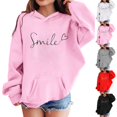 thumbnail image 1 of Hiijoy Girls Casual Hoodies Letter Print Long Sleeve Pullover Kids Fall Sweatshirts, 1 of 3