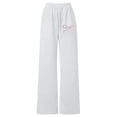 thumbnail image 1 of Hiijoy Girls Casual Sweatpants Straight Loose Stretch Pants Bow Embroidery Pants for Kids, 1 of 4