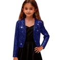 thumbnail image 1 of Hiijoy Girls Cropped Cardigan Lightweight Sequin Details Cardigan Long Sleeve Dress Jacket, 1 of 7