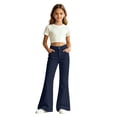 thumbnail image 1 of Hiijoy Girls Flared Pants High Waist Slim Fit Pants Solid Color Causal Pockets Trousers, 1 of 7