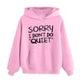 thumbnail image 1 of Hiijoy Girls Hoodies Letter Graphic Long Sleeve Pullover Kids Fall Winter Warm Tops, 1 of 7
