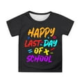 thumbnail image 1 of Hiijoy Girls Graduation T Shirt Last Day of School Letter Print T-Shirt Short Sleeve Crew Neck Tshirt, 1 of 3