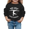 thumbnail image 1 of Hiijoy Girls Graphic Sweatshirt Kids Long Sleeve Pullover Sweatshirts, Black, Sizes 3-14, 1 of 3