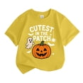 thumbnail image 1 of Hiijoy Girls Halloween Tshirt Graphic Crewneck Short Sleeve Tee Kids Caual Party T-Shirt, 1 of 3