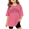 thumbnail image 1 of Hiijoy Girls Loose Casual T-Shirt California Printed Short Sleeve Crew Neck T Shirt, 1 of 3