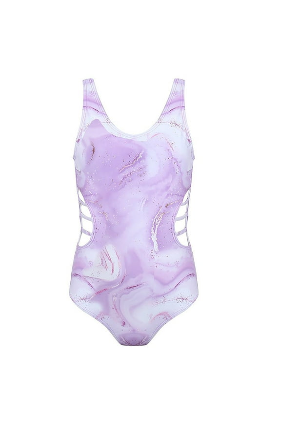 Girls One-Piece Swimsuit Quick Drying Swimwear UPF50+ Bathing Suit, Sizes 8-14