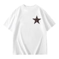 thumbnail image 1 of Hiijoy Girls Oversized T-Shirt Star Print Short Sleeve T Shirt Loose Graphic Tee, Sizes 3-13, 1 of 5