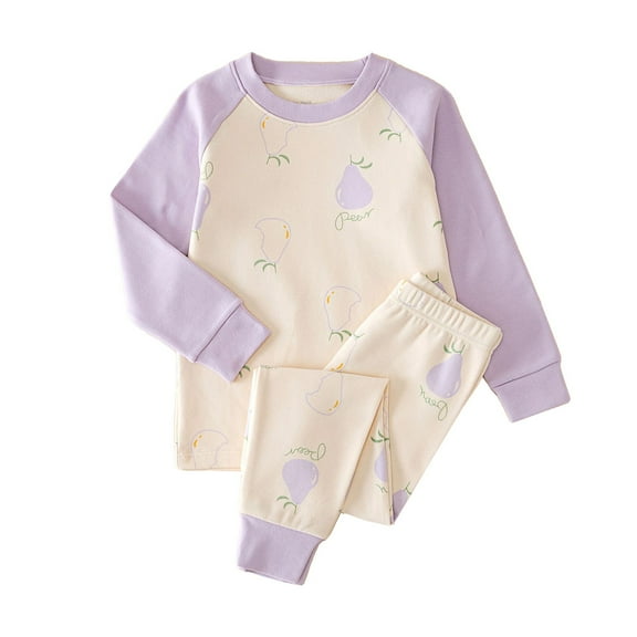 Hiijoy Girls Pajamas Long Sleeved Top & Pants Sleepwear Set Comfortable Homewear