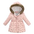 thumbnail image 1 of Hiijoy Girls Puffer Coat Hood Graphic Puffer Coat Long Sleeve Hooded Jacket, 1 of 3