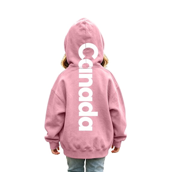 Hiijoy Girls Sweatshirt Fashion Loose Pullover Hoodie with Letter Print, Pink, Sizes 2-14