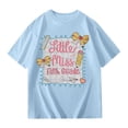 thumbnail image 1 of Hiijoy Girls T Shirt Graphic Back To School Short Sleeves O Neck Tee Top, Sizes 3-14, 1 of 6