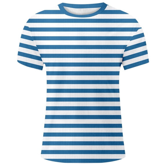 Hiijoy Girls Tee Shirt Striped Fitted Short Sleeves Round Neck Casual Tshirt for Kids