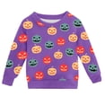 thumbnail image 1 of Hiijoy Halloween Sweatshirt for Boys Kids Cute Pumpkin Crewneck Pullover, Purple, Sizes 2-14, 1 of 4