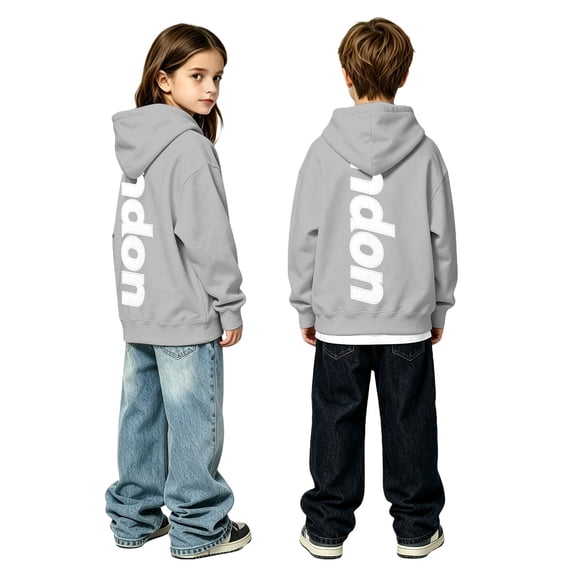 Hiijoy Hoodie for Boys Girls Fashion Long Sleeve Sweatshirt Pullover, Sizes 2-12