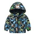 thumbnail image 1 of Hiijoy Infant Boys Lightweight Windbreaker Cartoon Prints Zipper Hooded Jacket Outerwear, Sizes 12M-5T, 1 of 7