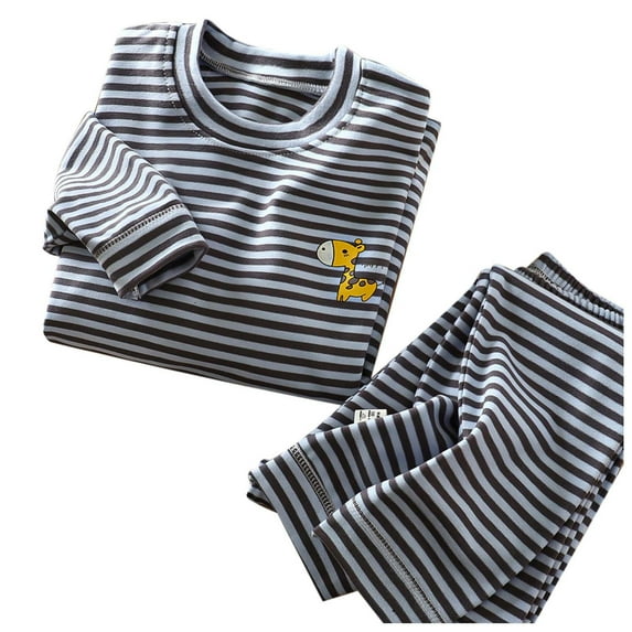 Hiijoy Infant Boys Pajama Sets Striped Long Sleeve T-Shirt Pants Kids Sleepwear Outfits