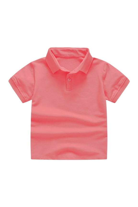 Boys Versatile Polo Shirt Short Sleeve Beach T-Shirt Summer Casual Tshirt