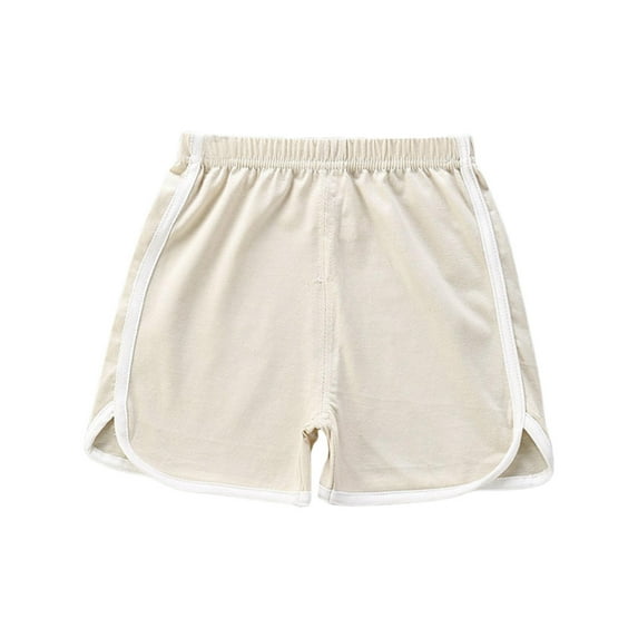 Hiijoy Infant Girls Active Shorts Solid Color Elastic Waist Shorts for Kids, Sizes 18-24M