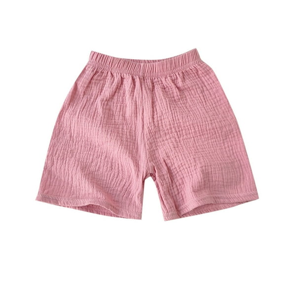 Hiijoy Infant Girls Breathable Shorts Solid Lightweight Knee-Length Shorts, Sizes 18-24M