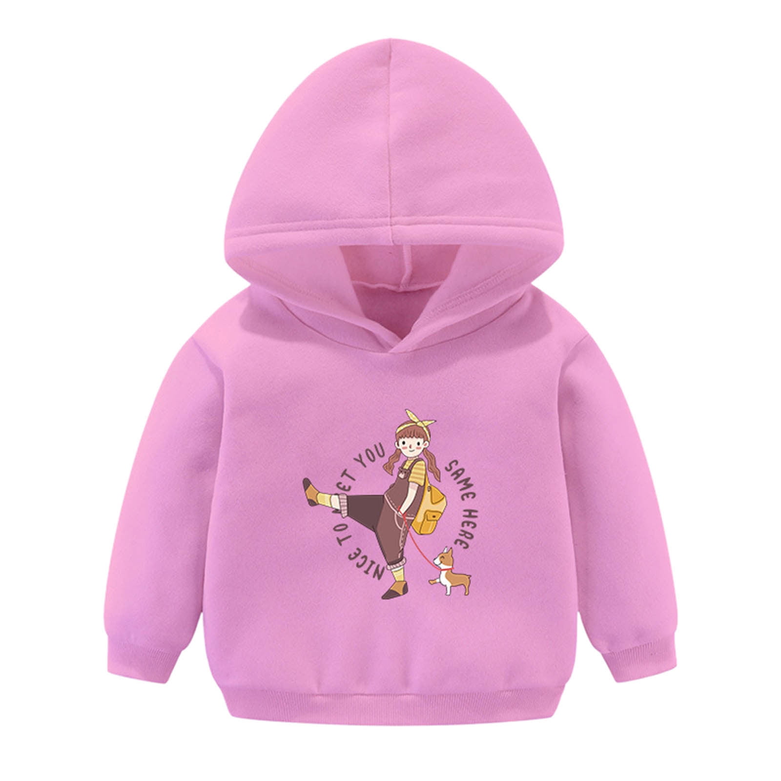 Hiijoy Infant Girls Hoodie Cute Cartoon Print Hooded Sweatshirt Unisex ...