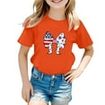 thumbnail image 1 of Hiijoy Infant Girls Independence Day T-Shirt Short Sleeve Graphic T Shirt, Sizes 1-14, 1 of 3