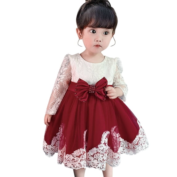 Hiijoy Infant Girls Lace Birthday Party Princess Dress Pageant Prom, Sizes 6-24M