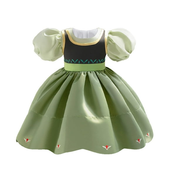 Hiijoy Infant Girls Short Puff Sleeve Birthday Party Princess Dress Pageant Gown, Sizes 6M-3T