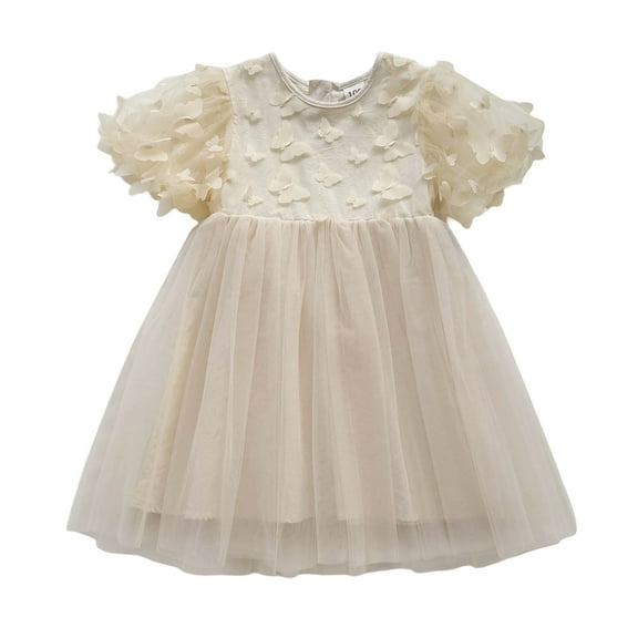 Hiijoy Infant Girls Short Sleeve Tutu Dress Birthday Party Tulle Dress, Sizes 6M-6Y