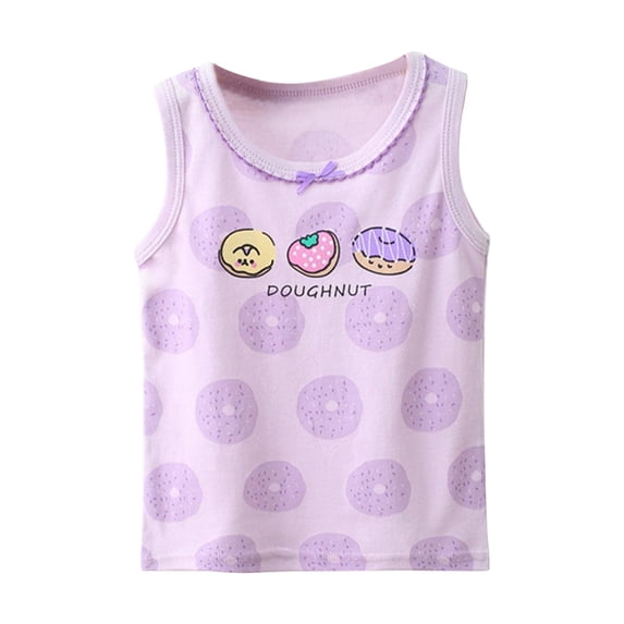 Hiijoy Girls Tank Top Cute Summer Breathable Vest Casual Undershirt, Sizes 1-13