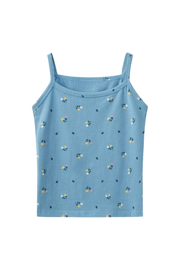 Infant Girls Undershirt Tank Top Soft Ribbed Sleeveless Camisole Tops, Sizes 1-12