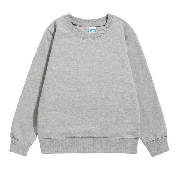 Hiijoy Kids Child Pullover Sweatshirt Solid Casual Crewneck Sweatshirts for Boys and Girls